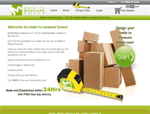 Tablet Screenshot of madetomeasureboxes.com